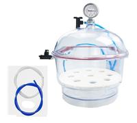 VILA SMO Desecador Al Vacío De Pc, Contenedor De Secado Al Vacío Transparente De 150/250 Mm, con Doble Válvula De Vacío, Manómetro Y Junta De Silicona Fiable, Material Reforzado, 150mm