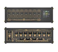 VILA SMO Estación De Acoplamiento USB De 8 Puertos, Concentrador USB Modular De 36 W con Pantalla A Color De 1,54 Pulgadas E Interruptores Individuales, Ajuste De Brillo De 10 Black