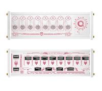 VILA SMO Estación De Acoplamiento USB De 8 Puertos, Concentrador USB Modular De 36 W con Pantalla A Color De 1,54 Pulgadas E Interruptores Individuales, Ajuste De Brillo De 10 White