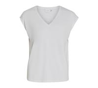 Vila Top de Manga Corta para Mujer VIMODALA con Cuello en v, Blanco, M