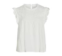 Vila Top Femenino con Mangas Cortadas en Detalle, Cloud Dancer, 44