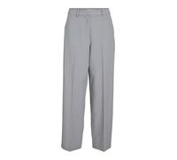 Vila Trousers High Waist Light Grey Melange 44 32 Light Grey Melange