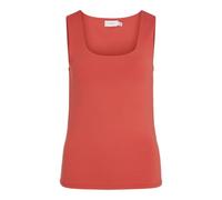 Vila U-Neck S/L Tank Top-Noos Vikenza-Camiseta sin Mangas de Cuello Redondo L, Rojo Amapola, Mujeres