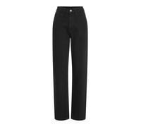 Vila Vikelly Jaf HW Straight Jeans-Noos, Black Denim/Detail:vil 221, 38W x 30L Mujeres