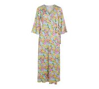 Vila Vestido de Blusa Suelto con Mangas Kimono Vestido Midi con Cinturón VISUNA, Color:Amarillo, Talla:44