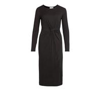 Vila Vestido de mujer Vibe Knot L/S MIDI Dress/SU, negro (Black Beauty), M