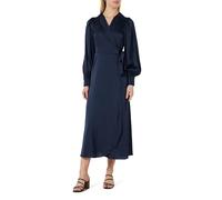 Vila Vestido de Mujer Vienna Ravenna L/S Ankle Wrap Dress-Noos, Azul Marino, 40