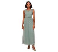 Vila Vestido de Mujer VILYNNEA Maxi Dress - Noos Total Eclipse/Elastic, Green Mieu/Detail:Elastic, 36