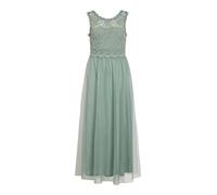 Vila Vestido de Mujer VILYNNEA Maxi Dress - Noos Total Eclipse/Elastic, Green Mieu/Detail:Elastic, 38