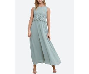 Vila Vestido largo encaje. Verde anticuario 36