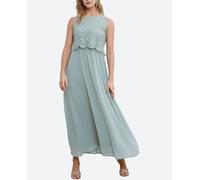 Vila Vestido largo encaje. Verde anticuario 42