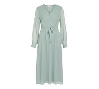 Vila Neck Dress Vifalia Vestido de Cuello en V L/S Midi - Noos/DC, Figura, 46 Mujeres