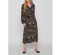 Vila Vestido midi manga larga. Negro 38 (M)