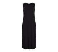 Vila Vestido Midi para Mujer VIModala con Cuello Redondo Sencillo con Abertura en Las piernas, Negro, XS