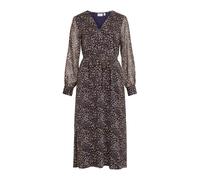 VILA Vestido 'VIFALIA' marrón / brocado / azul violaceo / blanco 42 marrón / brocado / azul violaceo / blanco