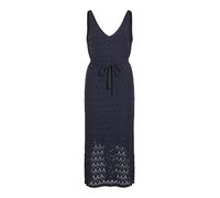 Vila Viamalina V-Neck S/L Midi Dress/PB, Azul Marino, XS Mujeres