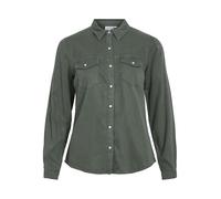 Vila VIBISTA - Camiseta Vaquera para Mujer, Color Verde, Duck Green, S
