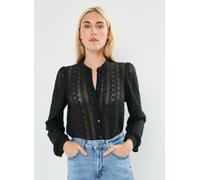 Vila VICHIKKA LACE L/S SHIRT- NOOS S Negro