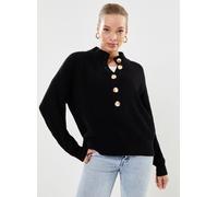 Vila Viching O-Neck L/S Button Knit Top/R L Negro