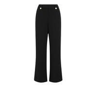 Vila Viclua HW Wide Button Pants-Noos, Negro, M Mujeres