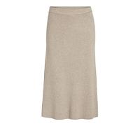 VILA VICOMFY A-Line Knit Skirt-Noos Falda Midi, Natural Melange, 40 para Mujer