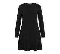 Vila Vicomfy A-Line - Vestido de Punto con Cuello Redondo, Negro, S