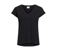 Vila Vidreamers New V-Neck T-Shirt/Su-Noos Camiseta, Negro, XL para Mujer