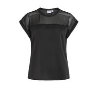 Vila VIELLETTE O-Neck S/S Mesh Top - Noos, Negro, 36