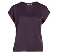 Vila Viellette S/S Satin Top-Noos Blusa de Manga Corta, Plum, 46 Mujeres