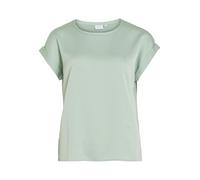 Vila Viellette S/S Satin Top-Noos Camiseta, Menta, 36 Mujeres
