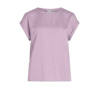 Vila Viellette S/S Satin Top-Noos Camiseta, Rosa, 44 Mujeres