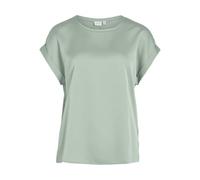 Vila Viellette S/S Satin Top-Noos Camiseta, Verde Menta, 42 Mujeres
