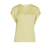 Vila Viellette S/S Satin Top-Noos, Plátano Pálido, 38 Mujeres