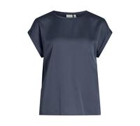 Vila Viellette S/S Satin Top-Noos, Vintage Indigo, 40 Mujeres