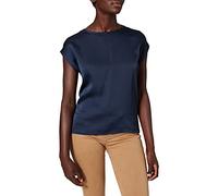 Vila Viellette S/S Satin Top/Su-Noos Camiseta, Azul Marino, 40 Mujeres