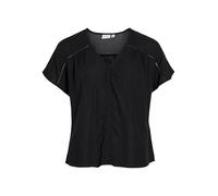 Vila Vieros V-Neck S/S Top, Negro (Black Beauty), 38
