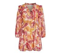 Vila Vifalia V-Cuello L/S Dress/Su Vestido de Verano, Love Potion/AOP: Fine, 36 para Mujer