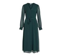 VIFALIA V-Neck L/S Midi Dress - Noos, Plateado, 40