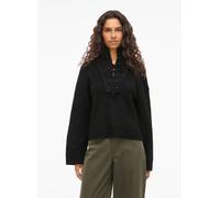 Vila Vigleeba High Neck L/S Rib Knit Top XL Negro