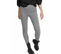 Vila Vihoundi HW 7/8 Leggings-Noos, Cloud Dancer/Checks: Negro, XXL Mujeres