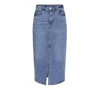 Vila Vijaf HW Midi Skirt-Noos Falda Vaquera, Medium Blue Denim/Detail:Wash Mbd-011, 36 Mujeres
