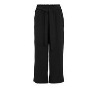 Vila Vijosa Belted Culotte Pants - Noos, Negro (Black Beauty), 34