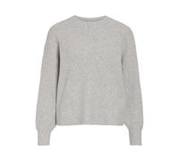 Vila Vikachel O-Neck L/S Knit Top/R, Gris Claro, M para Mujer