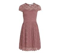 Vila Vikalila Noos-Vestido de Manga Corta con Encaje, Rosa Tisch, XL para Mujer