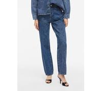 Vila Vikelly Hw Straght Denim Jeans Cre Mbd/R 40 Azul