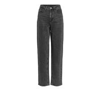 Vila Vikelly Jaf HW Straight Jeans Noos, Dark Grey Denim, 40W / 30L