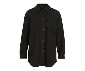 VILA Vikimmi Shirt L/S Chaqueta-Noos Mujer, Negro, XL