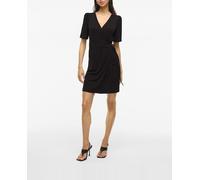 Vila Vila - Vestido corto de escote pico cruzado. Negro Talla 42