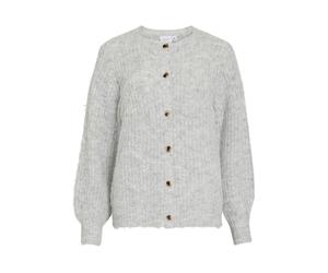 Vila Vilampe mpe O-Neck L/S Knit Cardigan Noos, Color Gris, XXL para Mujer