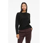 Vila Vilanie O-Neck L/S Deco Knit Top M Negro